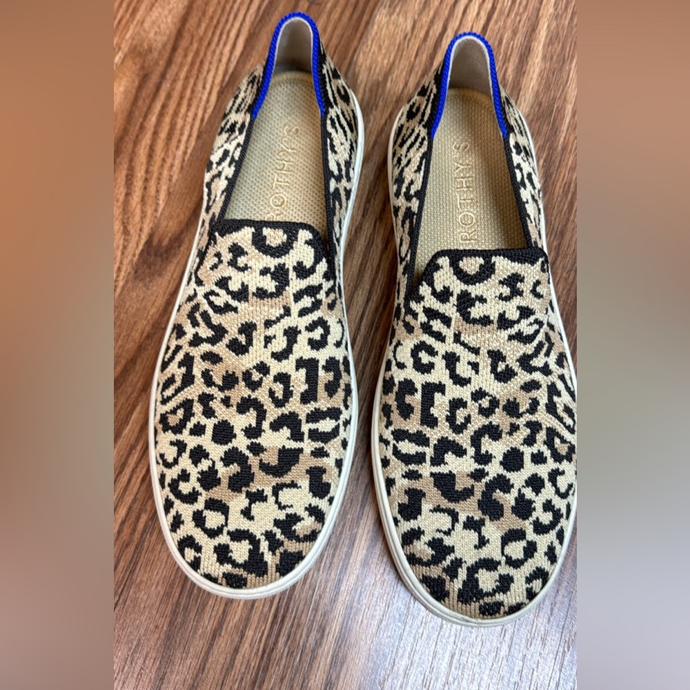 Rothy’s Cheetah Slip-On Sneakers size 8.5